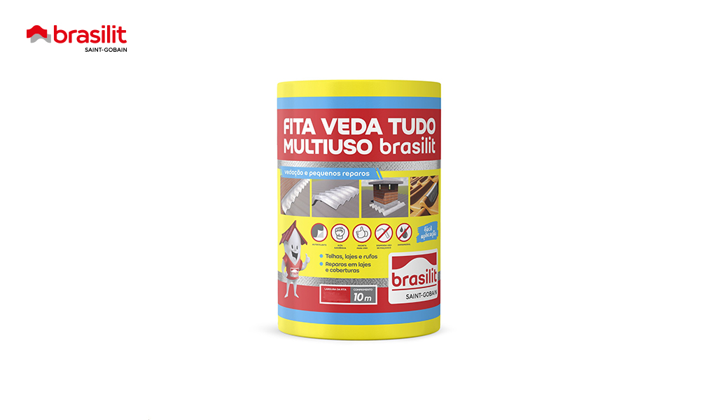 FITA BRASILIT VEDA TUDO MULTIUSO ALUMINIZADA - ROLO 15CMX10M