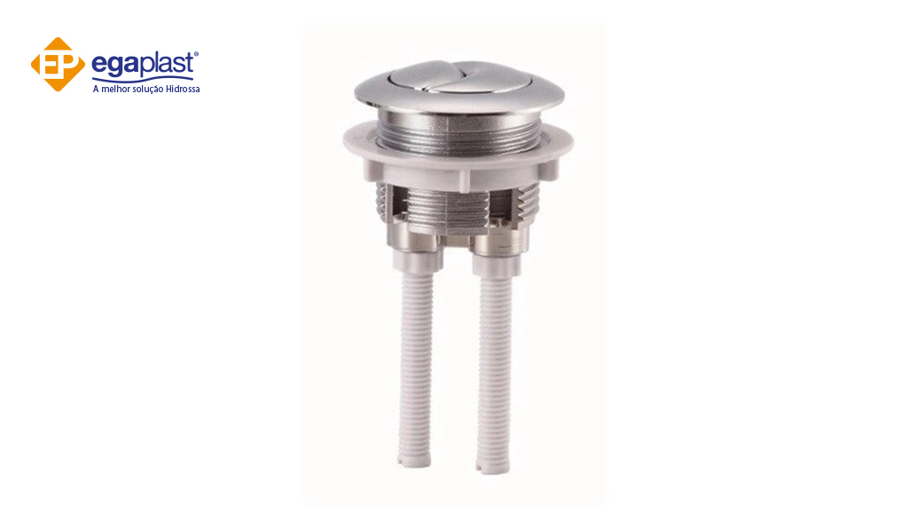 ACIONADOR EGAPLAST SUPERIOR P/CAIXA DUALFLUSH 3/6L CROMADO