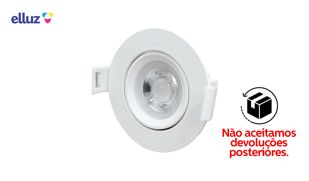 SPOT ELLUZ LED  9W EMB RED ABS 3000K BR