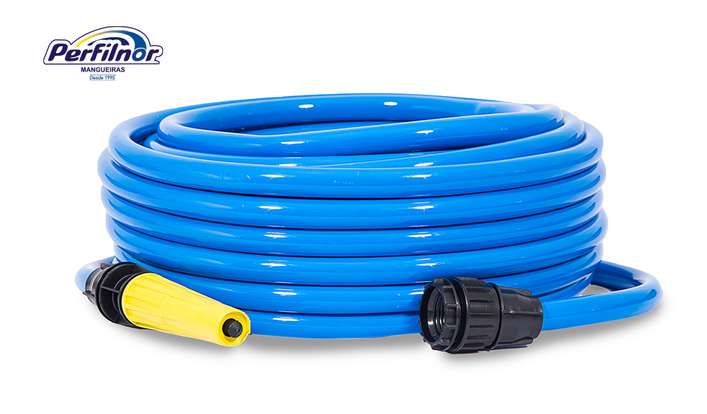 MANGUEIRA PERFILNOR JARDIM LINHA POP 10M AZUL