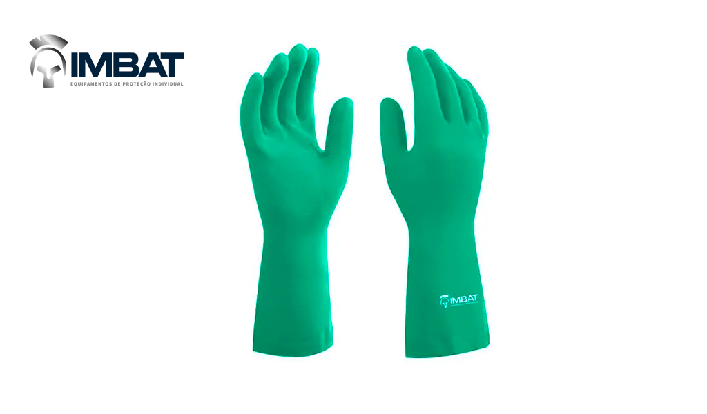 LUVA IMBAT LATEX FORRADA - TAMANHO 07-P - NA COR VERDE