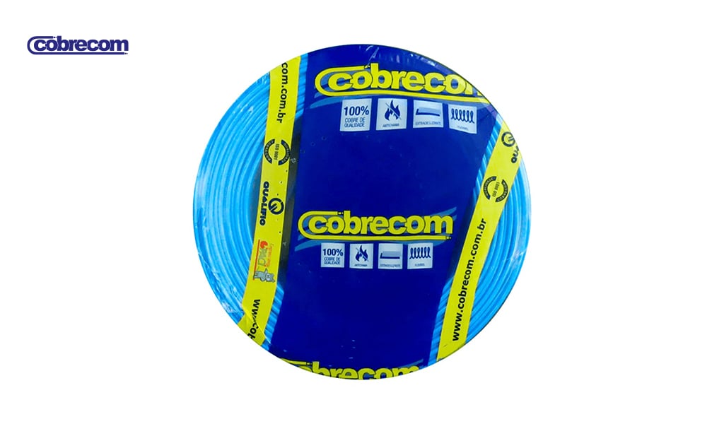 CABO COBRECOM FLEX10MM 750V 100M AZ CLA