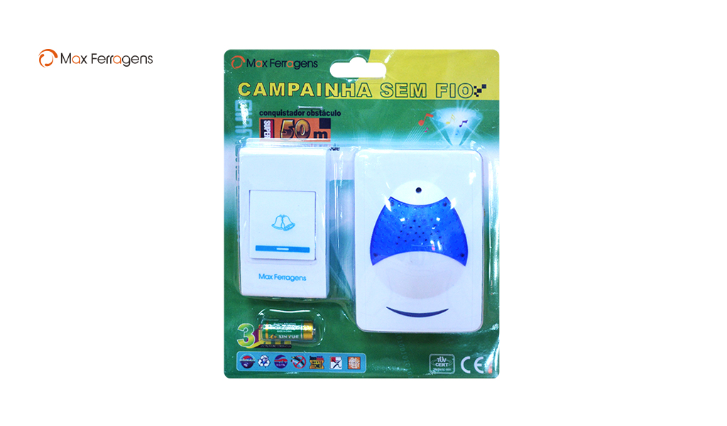 CAMPAINHA MAX SEM FIO 16 TOQUES BR