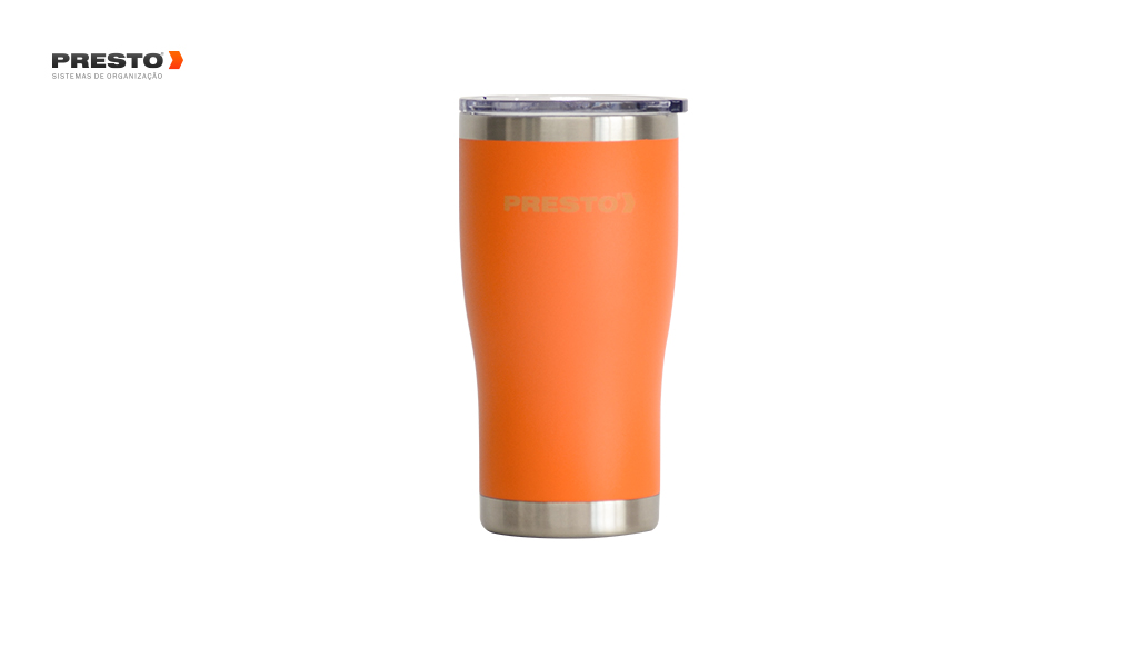 COPO TERMICO PRESTO 600ML LARANJA