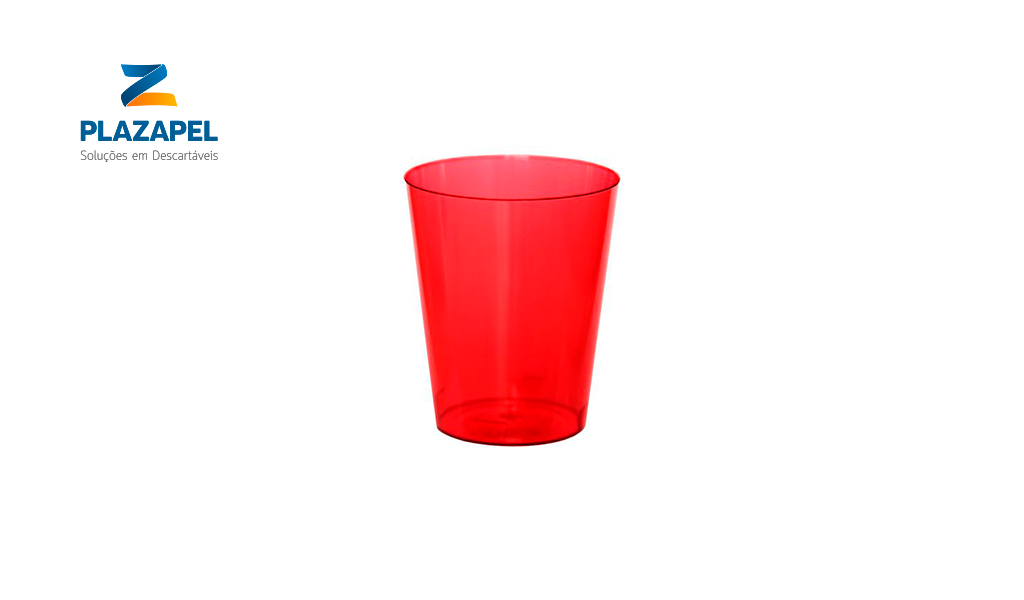COPO PLAZAPEL PLASTICO BRIGADEIRO 25ML CAIXA C/500 VERMELHO