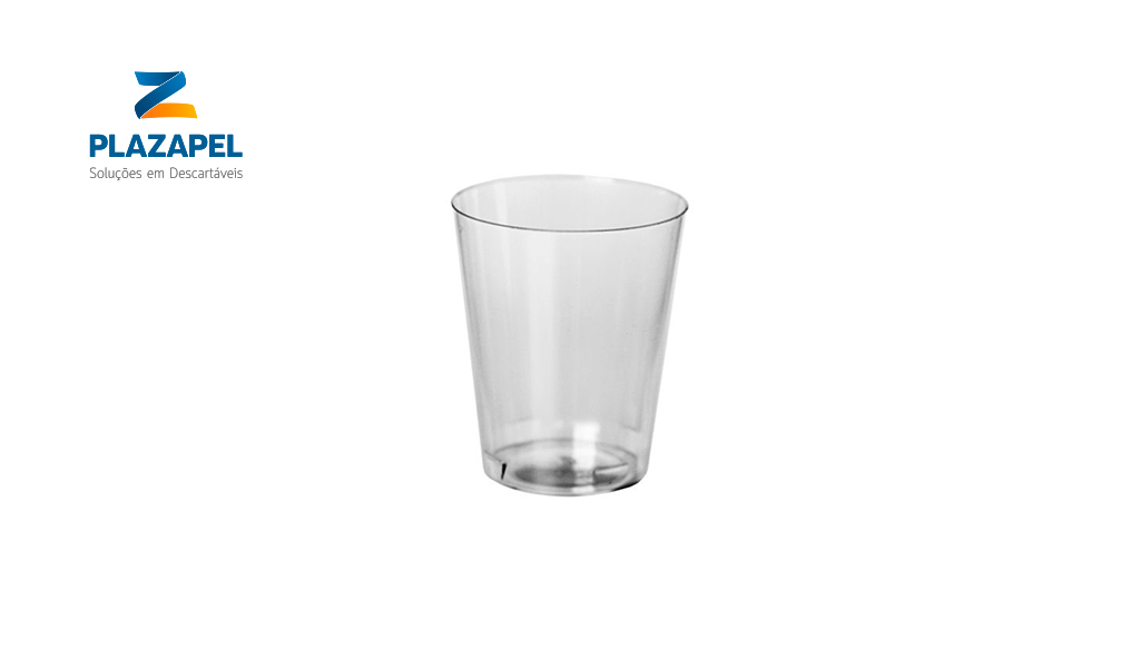 COPO PLAZAPEL PLASTICO BRIGADEIRO 50ML CAIXA C/500 CRISTAL