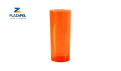 COPO PLAZAPEL PLASTICO LONG 340ML CAIXA C/60 LARANJA