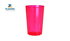 COPO PLAZAPEL PLASTICO REFRIGERANTE 430ML CAIXA C/100 ROSA CLARO