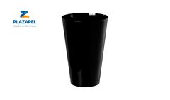 COPO PLAZAPEL PLASTICO REFRIGERANTE 300ML CAIXA C/100 PRETO