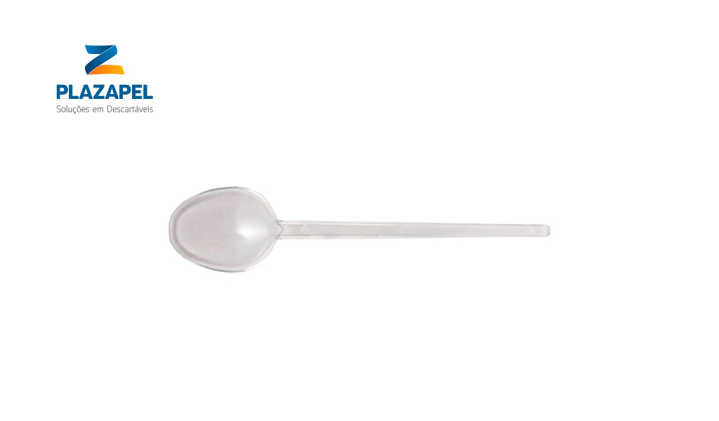 COLHER PLAZAPEL CAFEZINHO 8CM CAIXA C/3000 CRISTAL