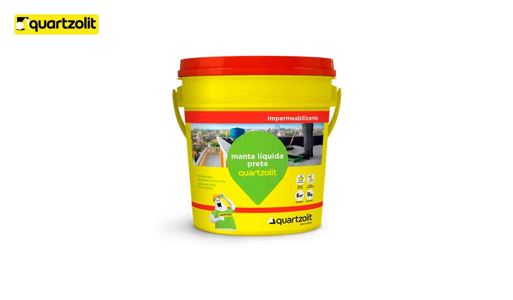 MANTA LIQUIDA QUARTZOLIT BALDE 18KG PRETA