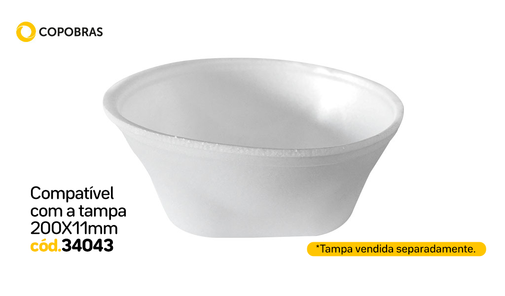 MARMITEX COPOBRAS ISOPOR S/TAMPA 1100ML C/100 UNIDADES - PT-104Q