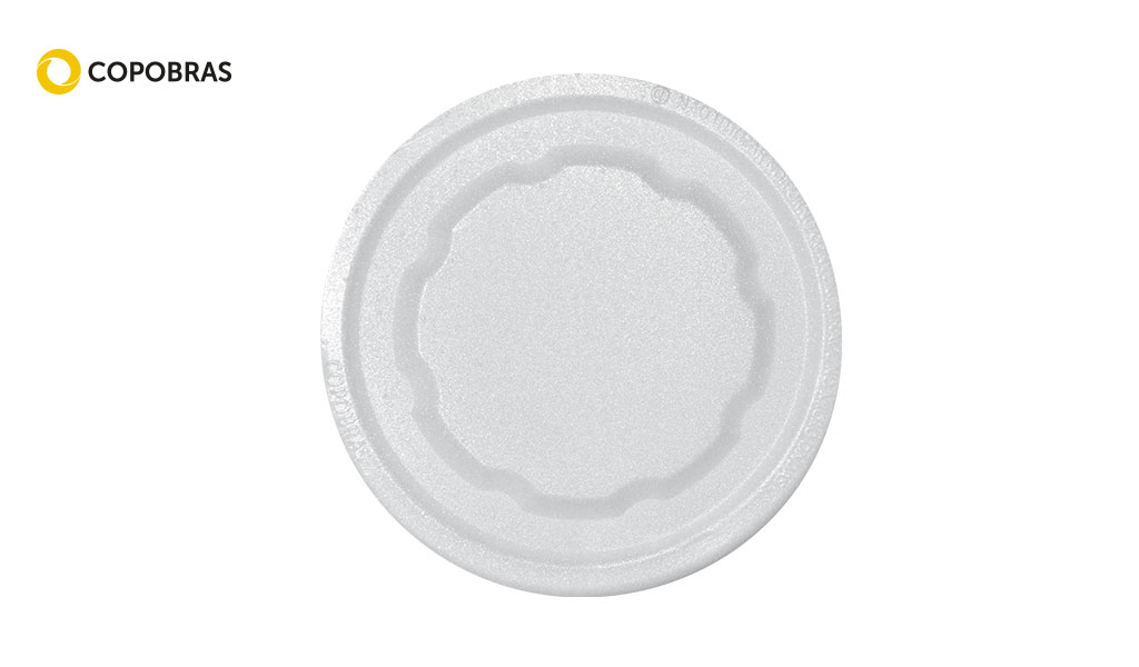 TAMPA COPOBRAS P/MARMITEX ISOPOR 200X11MM BRANCA C/100 UNIDADES.