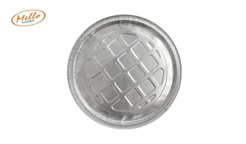 FORMA PIZZA MELLO ALUMINIO M 30CM C/100 UNIDADES.