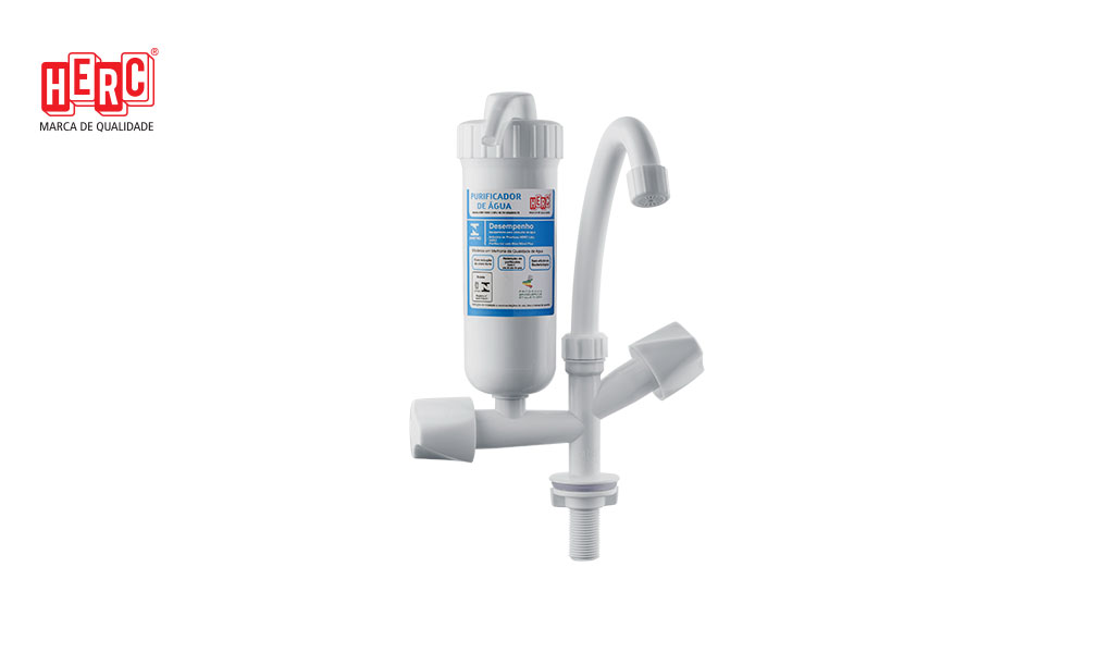 PURIFICADOR HERC BALCAO C/TORNEIRA BICA MOVEL PLUS BRANCA.