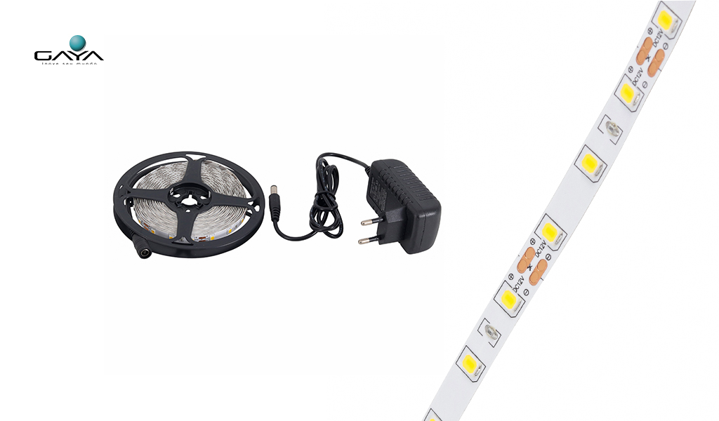 KIT FITA LED 2835 (AREA INTERNA) 4.8W/M 12V IP20 220V - ROLO DE 5 METROS (DRIVER INCLUSO) - LUZ NEON VERMELHA