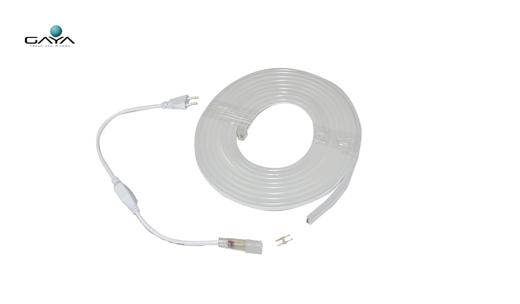 GAYA KIT FITA LED + ACESSÓRIOS LINHA NEON SLIM (USO EXTERNO E INTERNO) 7.5W 220V IP65 - RL C/5M - LUZ BRANCO NEON