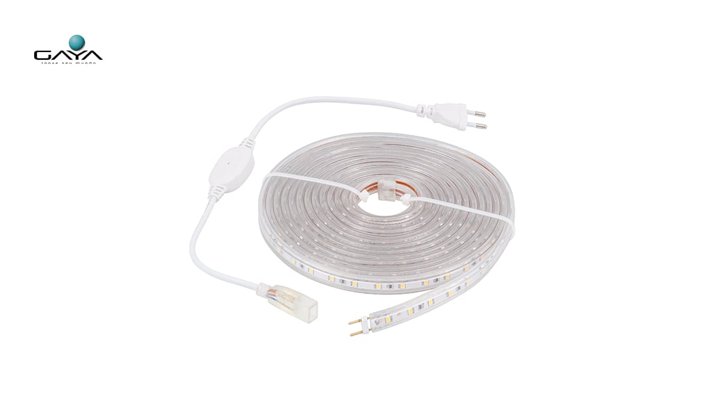 GAYA KIT FITA LED + ACESSORIOS (AREA EXTERNA) 4,8W 220V IP65 ROLO C/5M - LUZ NEON VERMELHA (LIGAÇÃO DIRETO NA REDE)