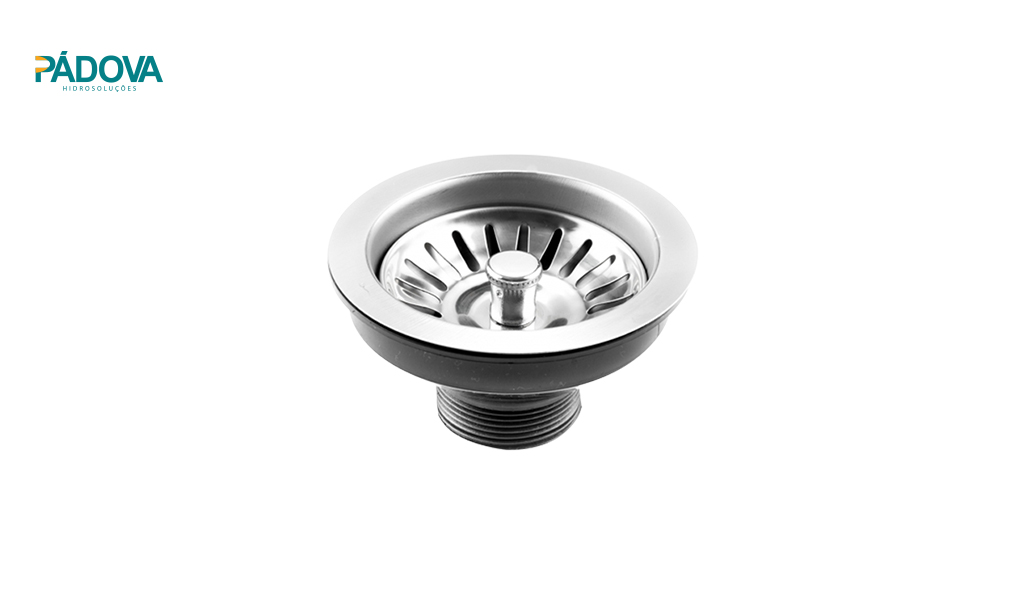 VALVULA PADOVA EM AÇO INOX 4.1/2” C/PUXADOR CROMADO