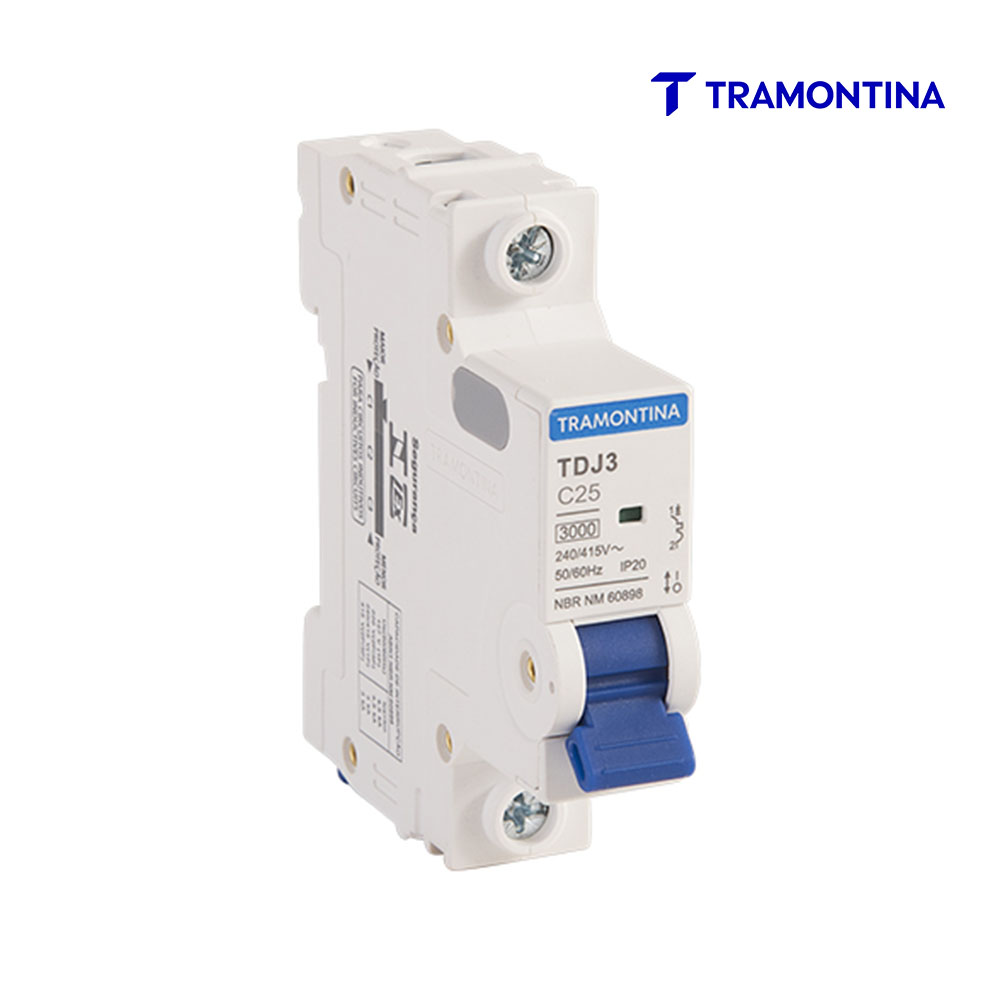 TRAMONTINA DISJUNTOR MINI TR3KA 1P  25A CURVO BR