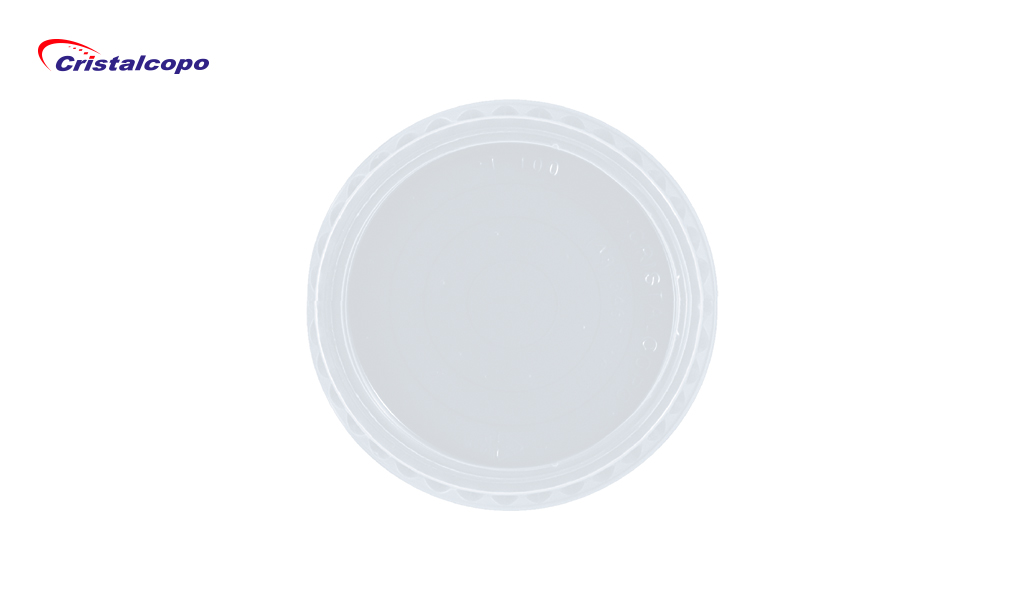 TAMPA PS CRISTALCOPO P/POTE 100ML TRANSPARENTE - PACOTE C/100 UNIDADES
