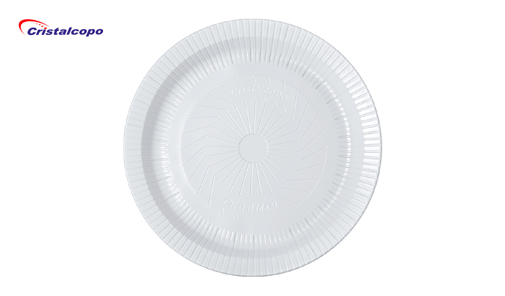PRATO CRISTALCOPO PLASTICO RASO 26CM BRANCO - PACOTE C/10 UNIDADES