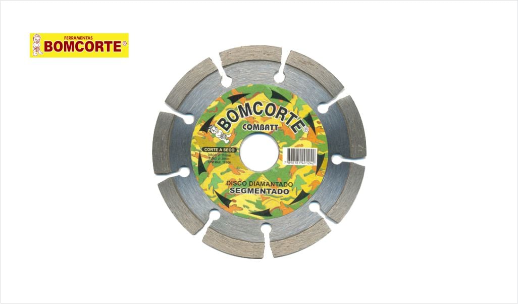 DISCO BOMCORTE DIAMANTADO SEGMENTADO LINHA COMBATT 100MM 4.3/8”