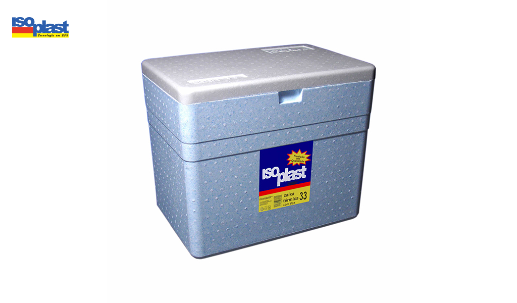 CAIXA TERMICA ISOPLAST ISOPOR 33L C/ALÇA