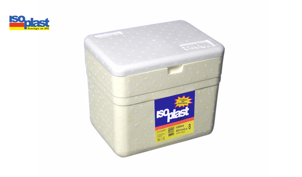 CAIXA TERMICA ISOPLAST ISOPOR 8L C/ALCA
