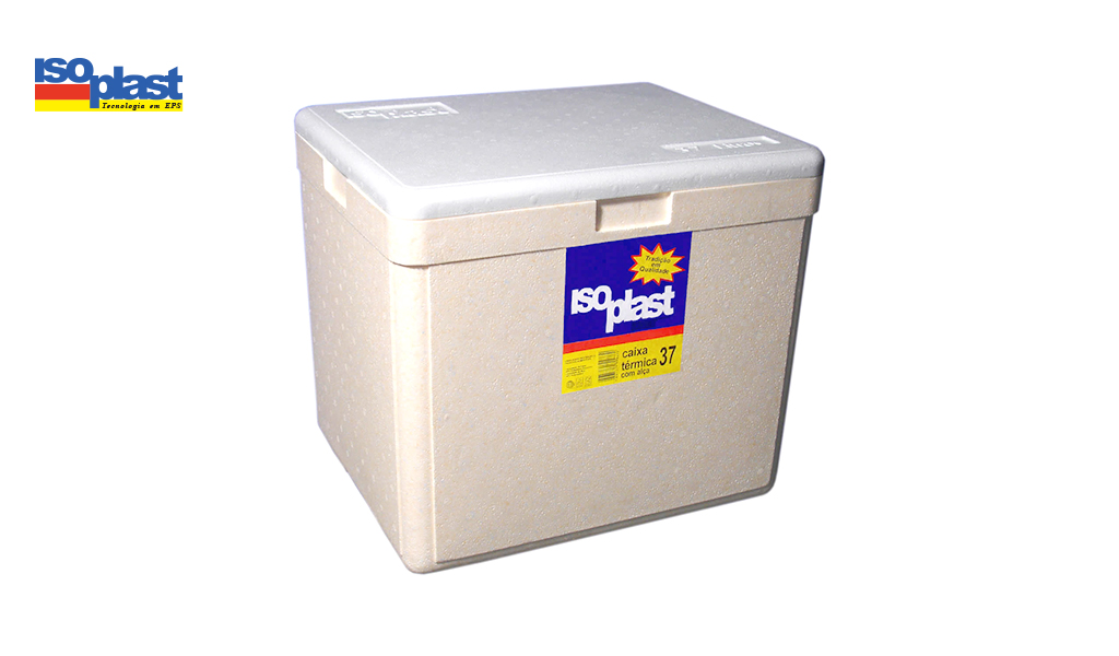 CAIXA TERMICA ISOPLAST ISOPOR 37L C/ALCA