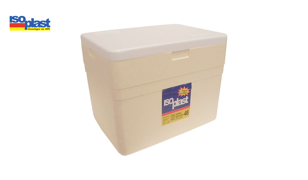 CAIXA TERMICA ISOPLAST ISOPOR 48L C/ALCA