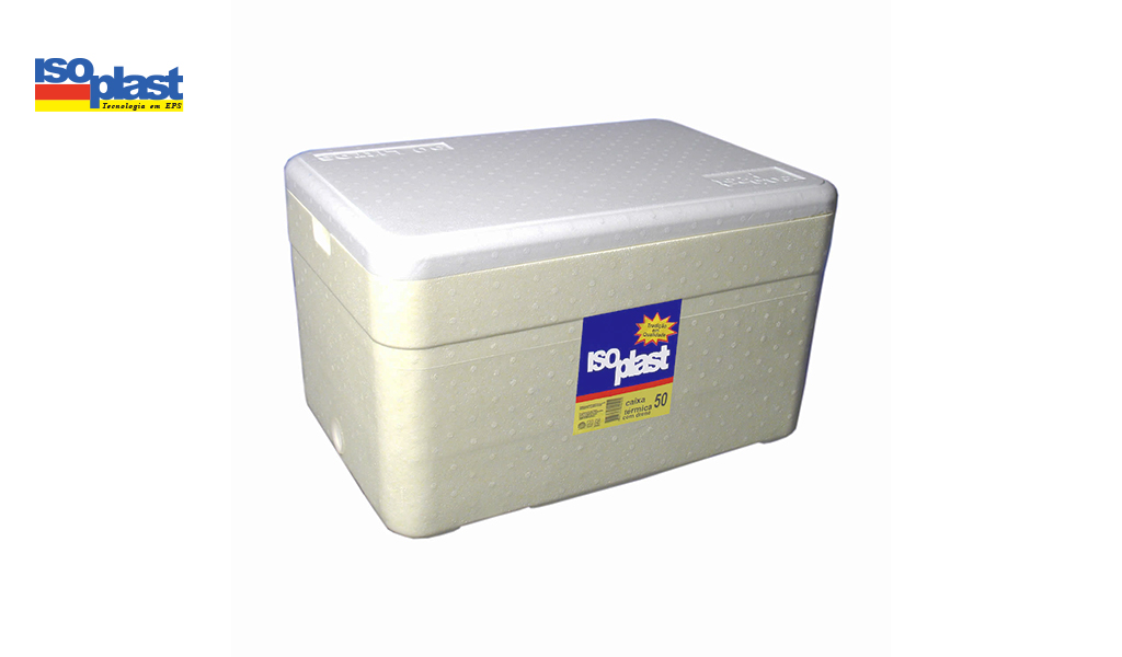 CAIXA TERMICA ISOPLAST ISOPOR 50L C/DRENO
