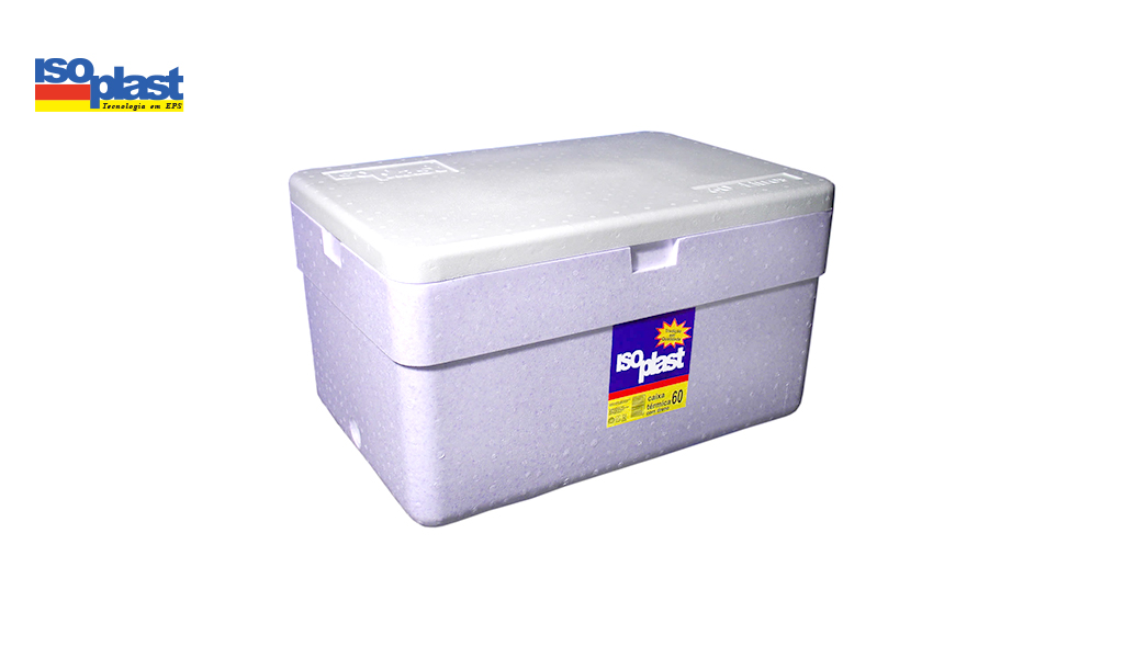 CAIXA TERMICA ISOPLAST ISOPOR 60L C/DRENO