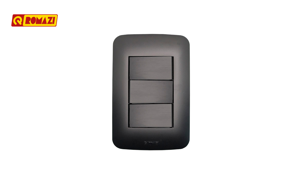 ROMAZI LINHA CANOA 3 INTERRUPTOR SIMPLES 10A PR