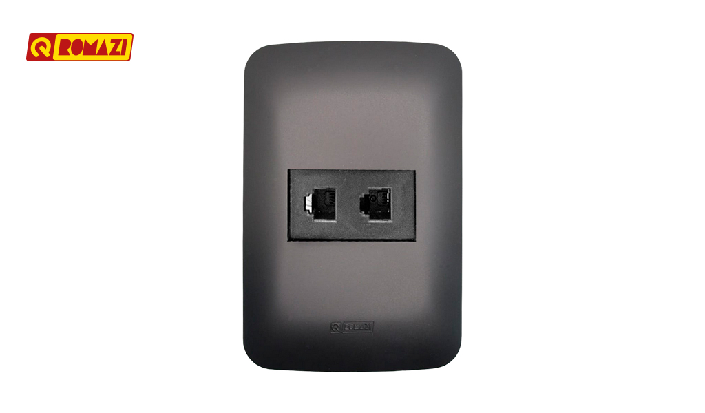 ROMAZI LINHA CANOA TOMADA FONE 2 RJ11 4VIAS PL PRETO