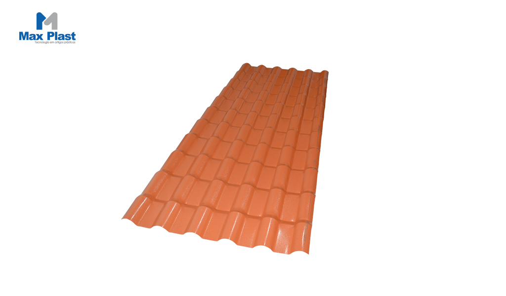 TELHA EM PVC MAXPLAST PLAN TERRACOTA 0,88X2,42M