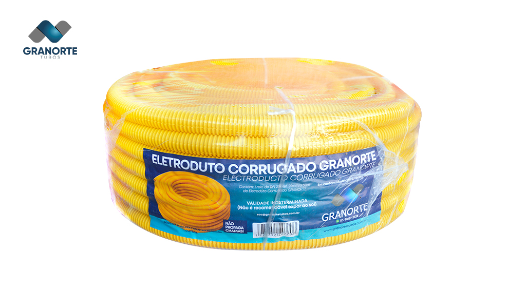 CORRUGADO GRANORTE 32MM 1” AMARELO C/25METROS