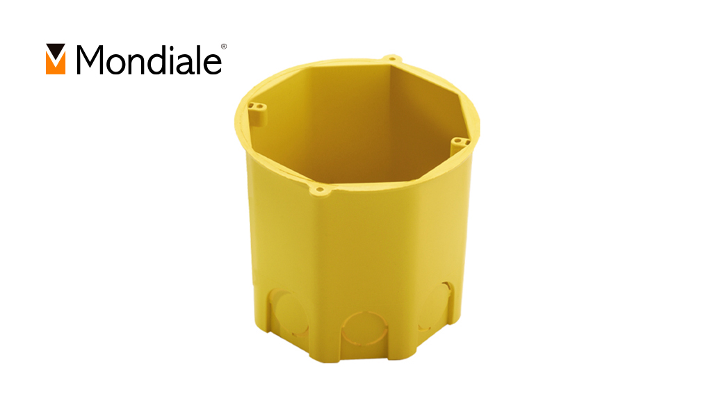 CAIXA MONDIALE DE LUZ FMD OCTAGONAL COR AMARELO (FUNDO MOVEL REMOVIVEL)