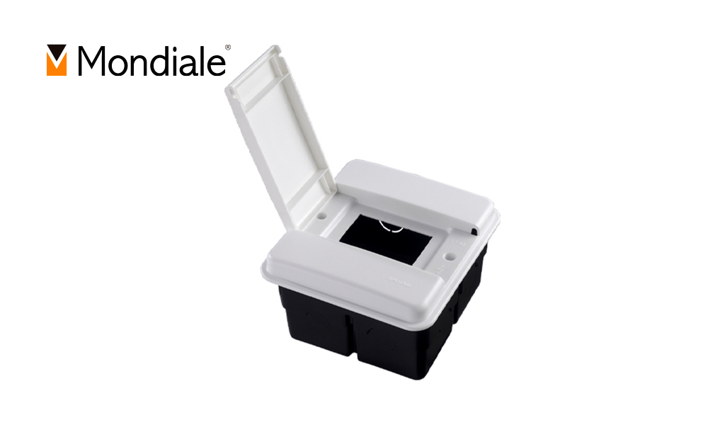 QUADRO MONDIALE DE DISTRIBUIÇÃO P/EMBUTIR - PARA 3  DISJUNTORES NEMA OU 4 DISJUNTORES DIN - COR BRANCO