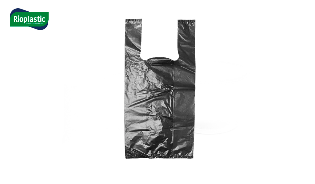 SACOLA RIOPLASTIC PLASTICA LISA 25X35CM PRETA C/1000 UNIDADES