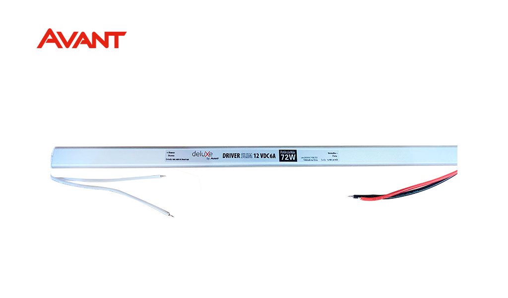 DRIVER AVANT SLIM P/FITA LED 6A 12V 72W BIVOLT