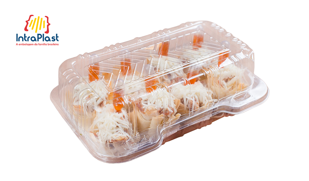 EMBALAGEM INTRAPLAST RETANGULAR P/DOCES CRISTAL I-10 350ML  C/100 UNIDADES