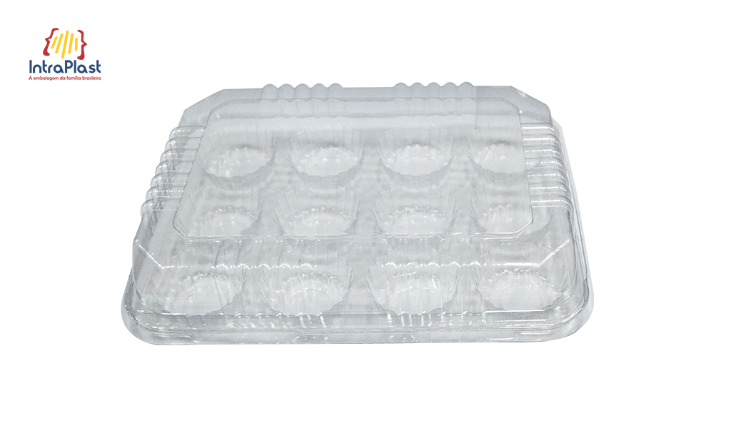 EMBALAGEM INTRAPLAST RETANGULAR P/DOCES CRISTAL I-19 180ML C/100 UNIDADES