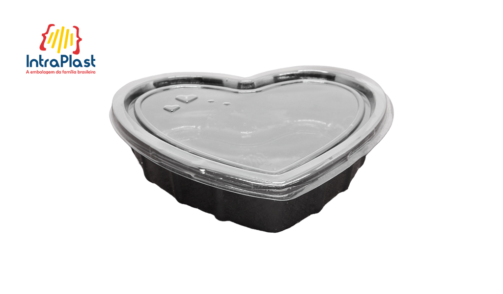 EMBALAGEM INTRAPLAST CORACAO I-620 260ML BASE PRETA C/200 UNIDADES