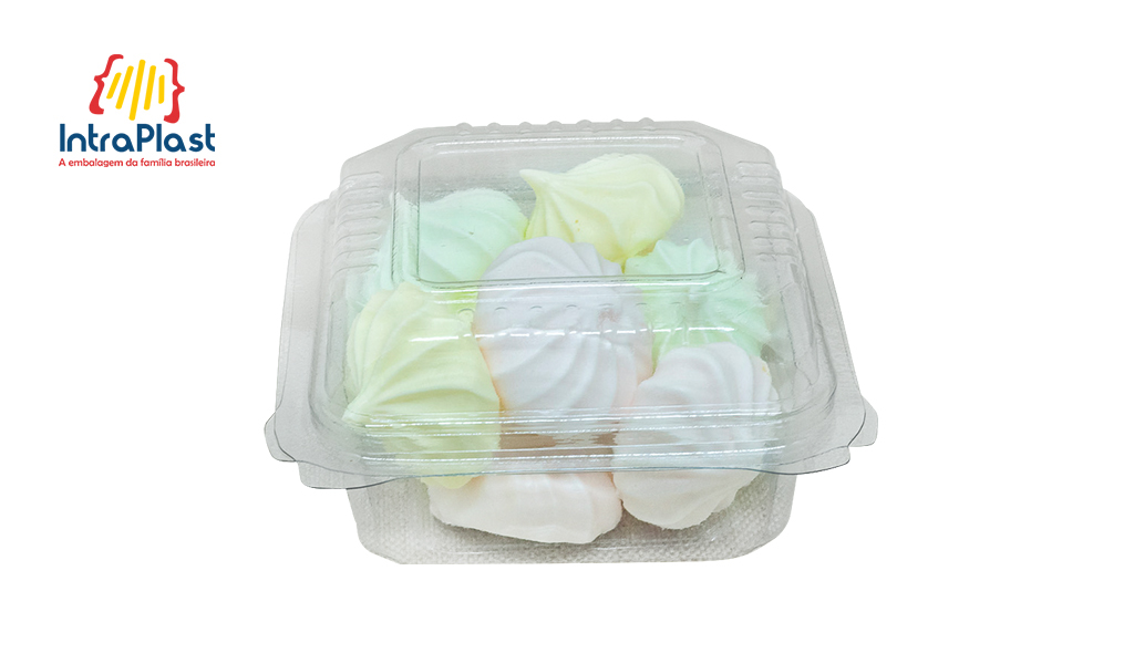 EMBALAGEM INTRAPLAST QUADRADA I-642Q 100ML BASE CRISTAL C/300 UNIDADES
