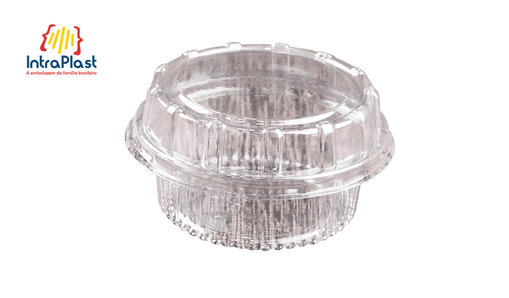 EMBALAGEM INTRAPLAST REDONDA I-645 120ML BASE CRISTAL C/300 UNIDADES