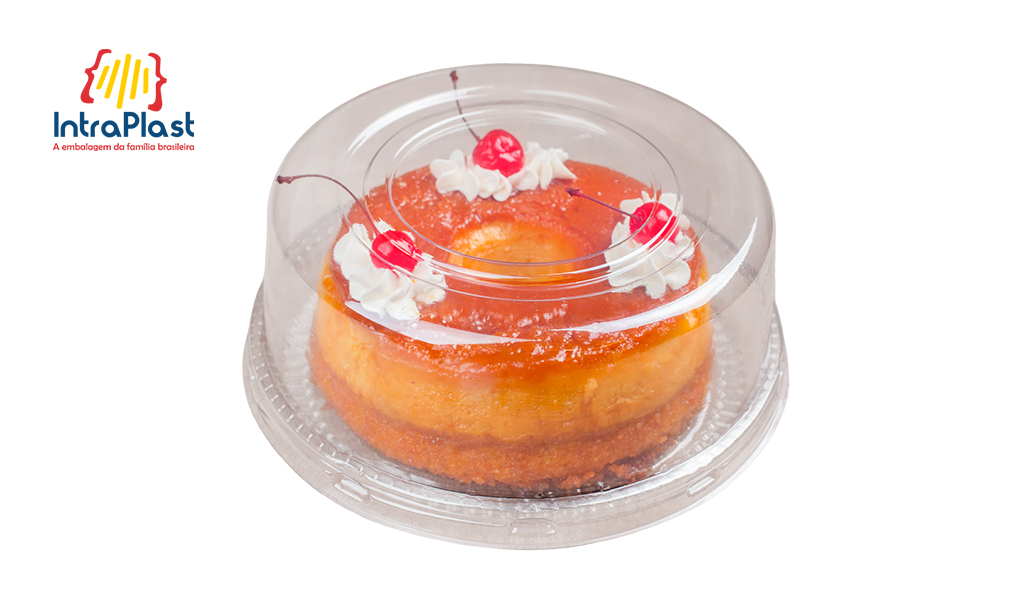 EMBALAGEM INTRAPLAST BOLO B-32 SMART 0,75KG CRISTAL C/50 UNIDADES