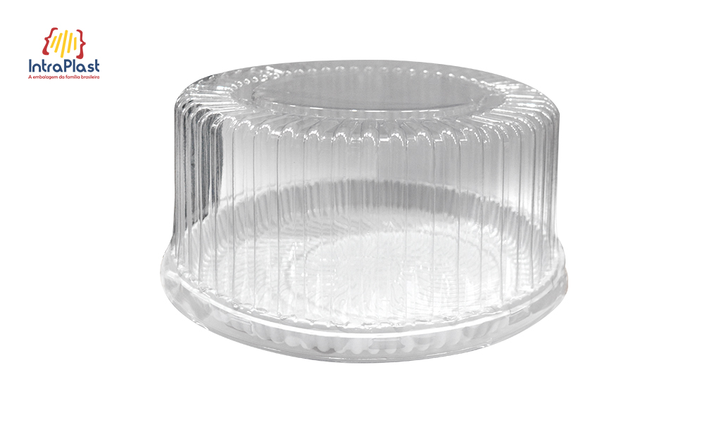 EMBALAGEM INTRAPLAST PARA BOLO I-56 ALTA 1,7KG BRANCA C/50 UNIDADES