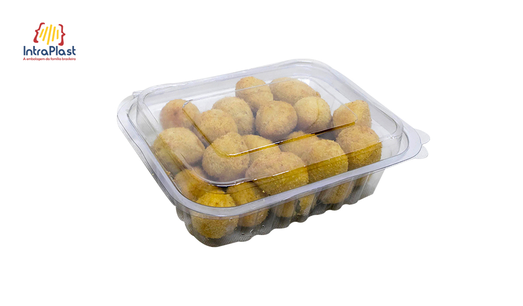 POTE INTRAPLAST RETANGULA C/TAMPA ARTICULADA I-721 800ML CR C/100 UNIDADES