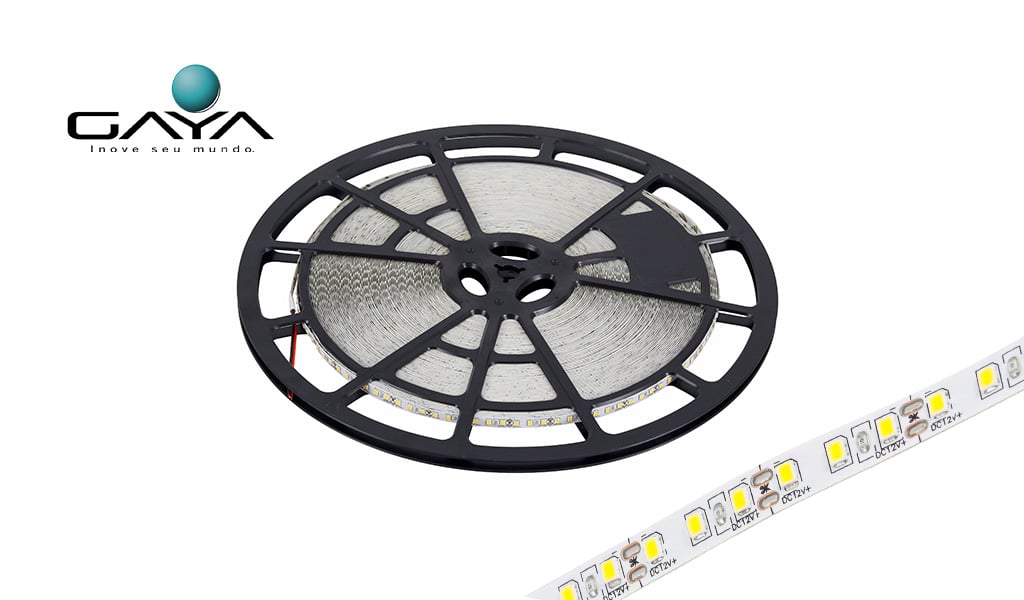 GAYA FITA LED SUPER BRILHO (AREA INTERNA) 12W/M 12V IP20 - ROLO C/50M - 4000K LUZ NEUTRA